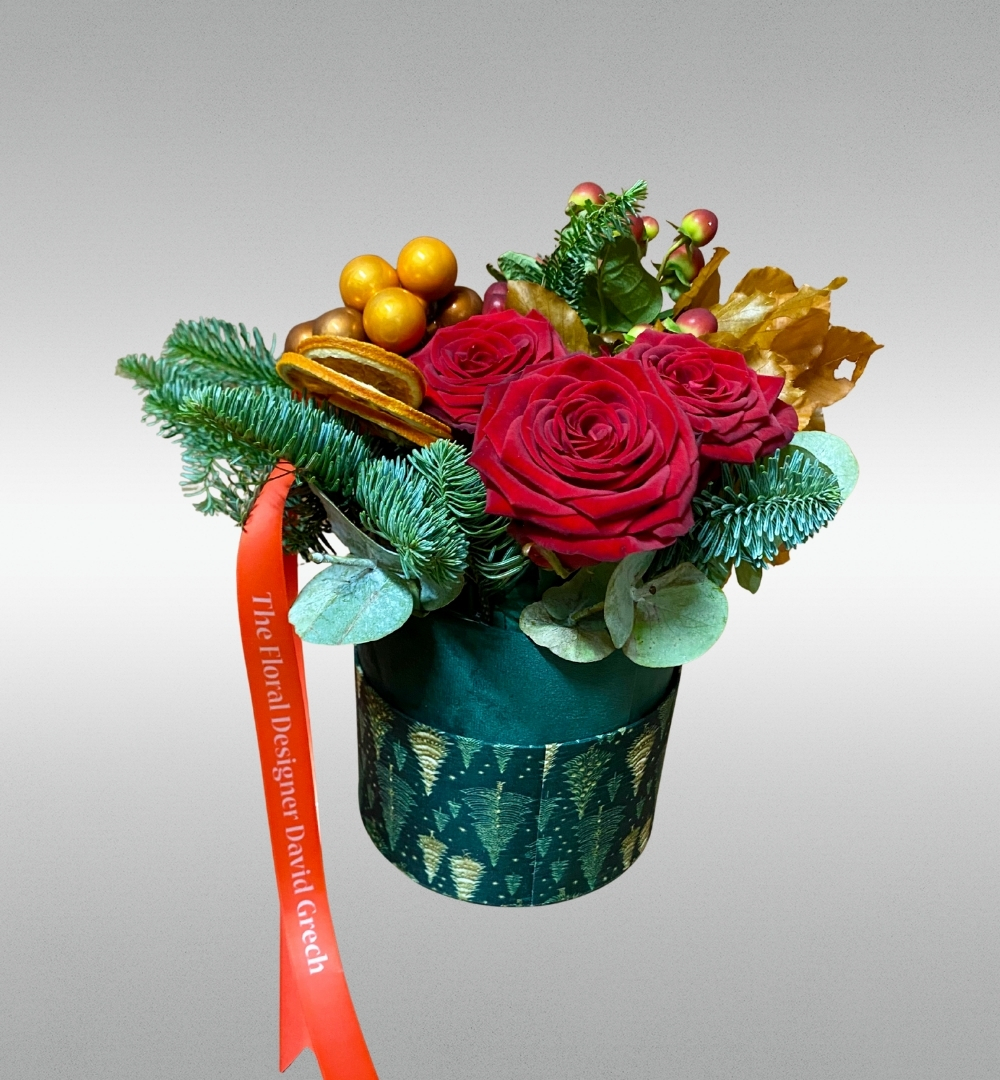 Christmas Flolwer hat box flower hat box