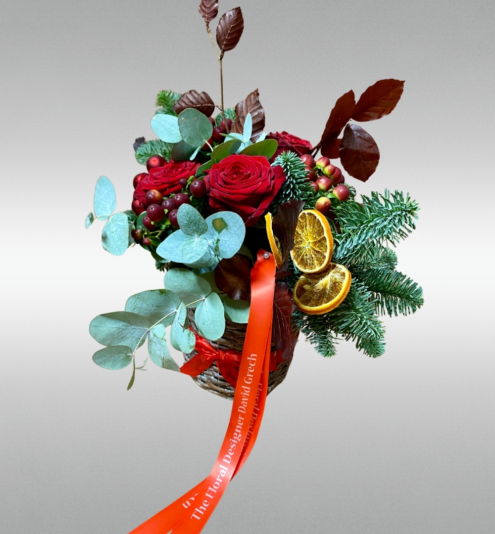 Christmas flower hat box best florist