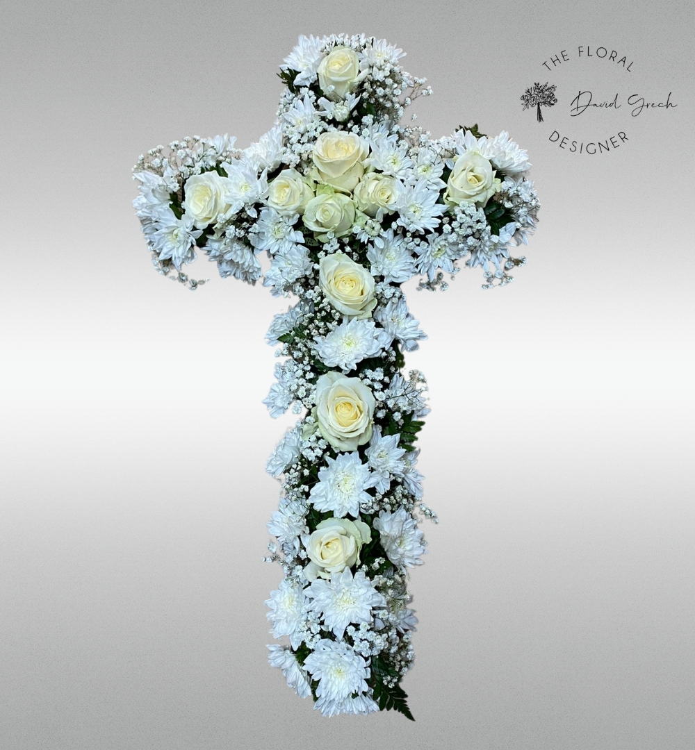 Funeral cross flower