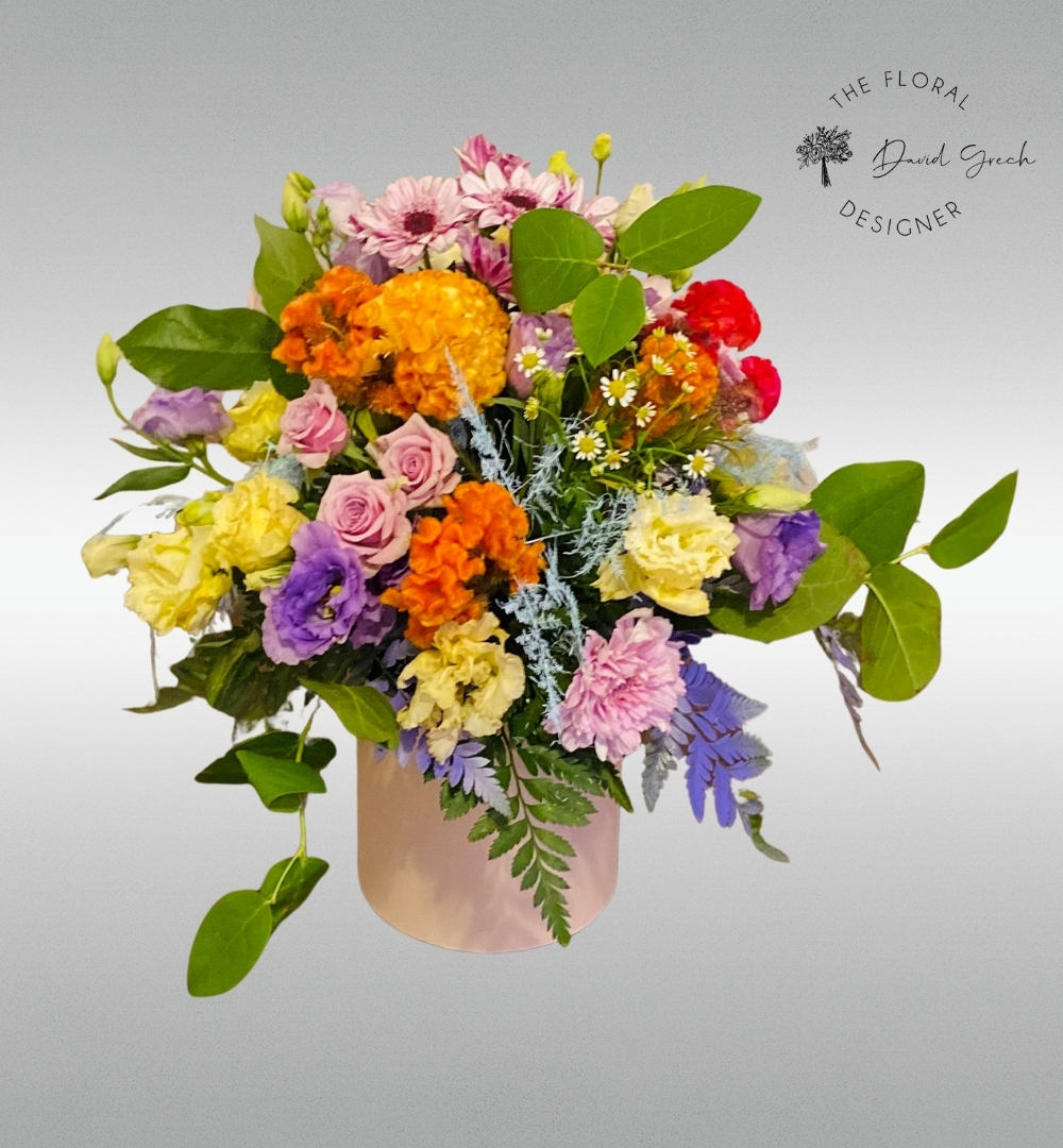 Mixed Flower Hat box