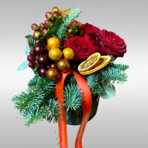 Christmas flower hat box