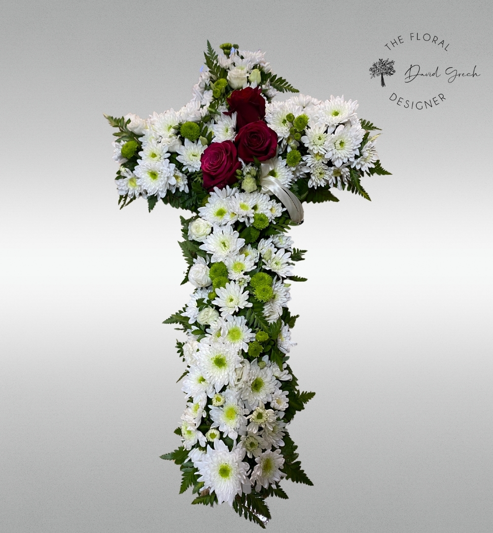 funeral frsh flower cross