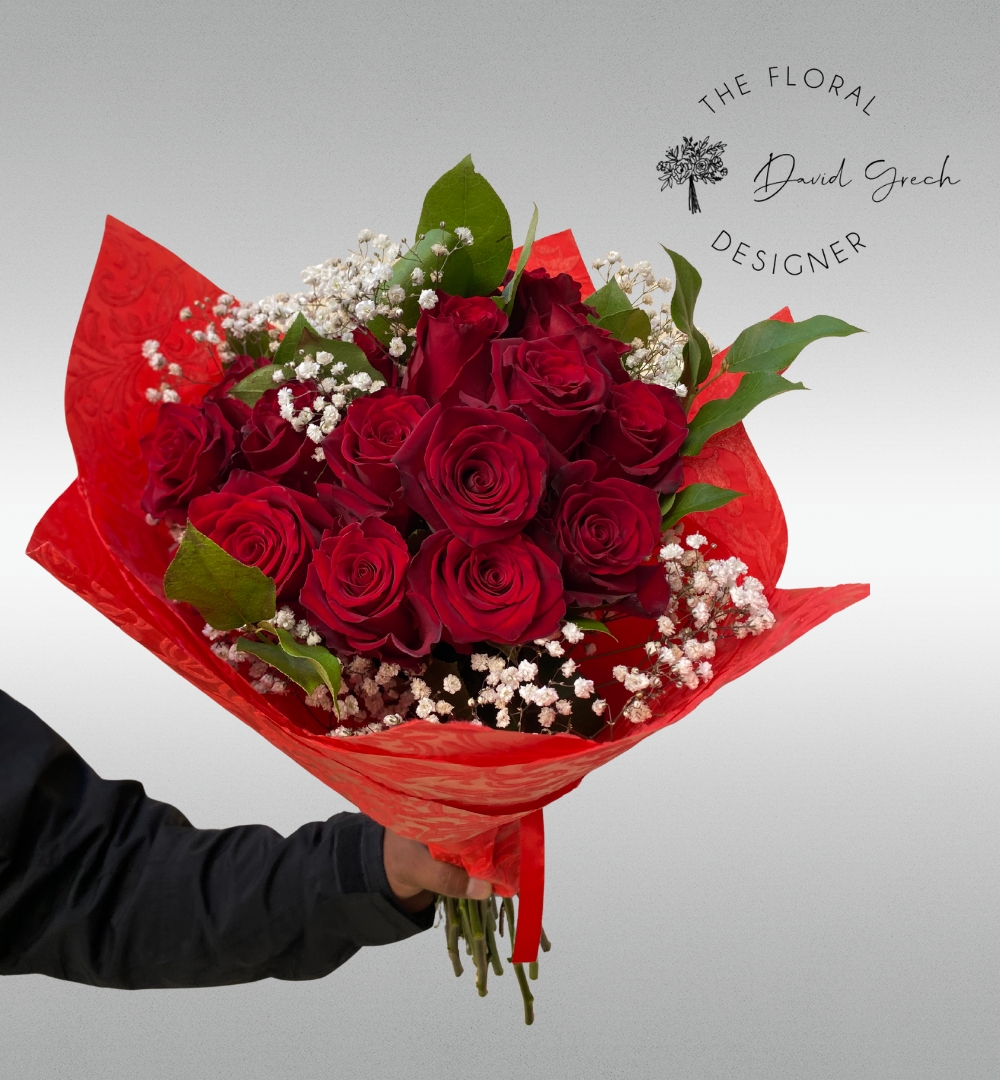 Lovely red rose bouquet